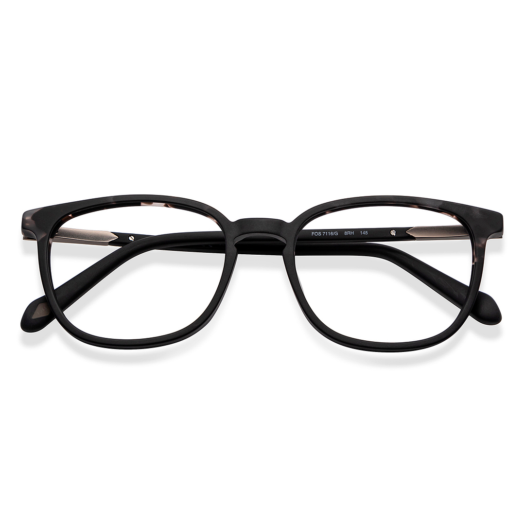 Fossil Black Full Rim Round left side