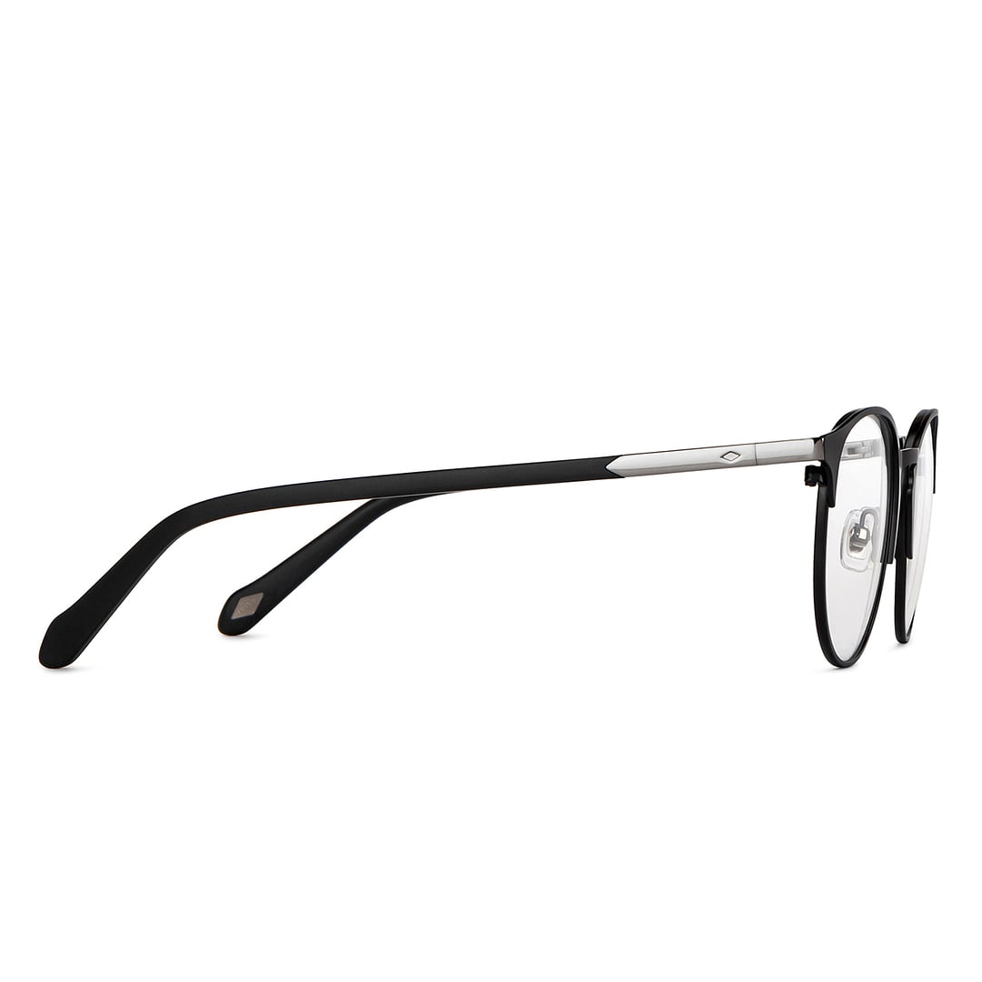 Fossil Black Full Rim Round left side