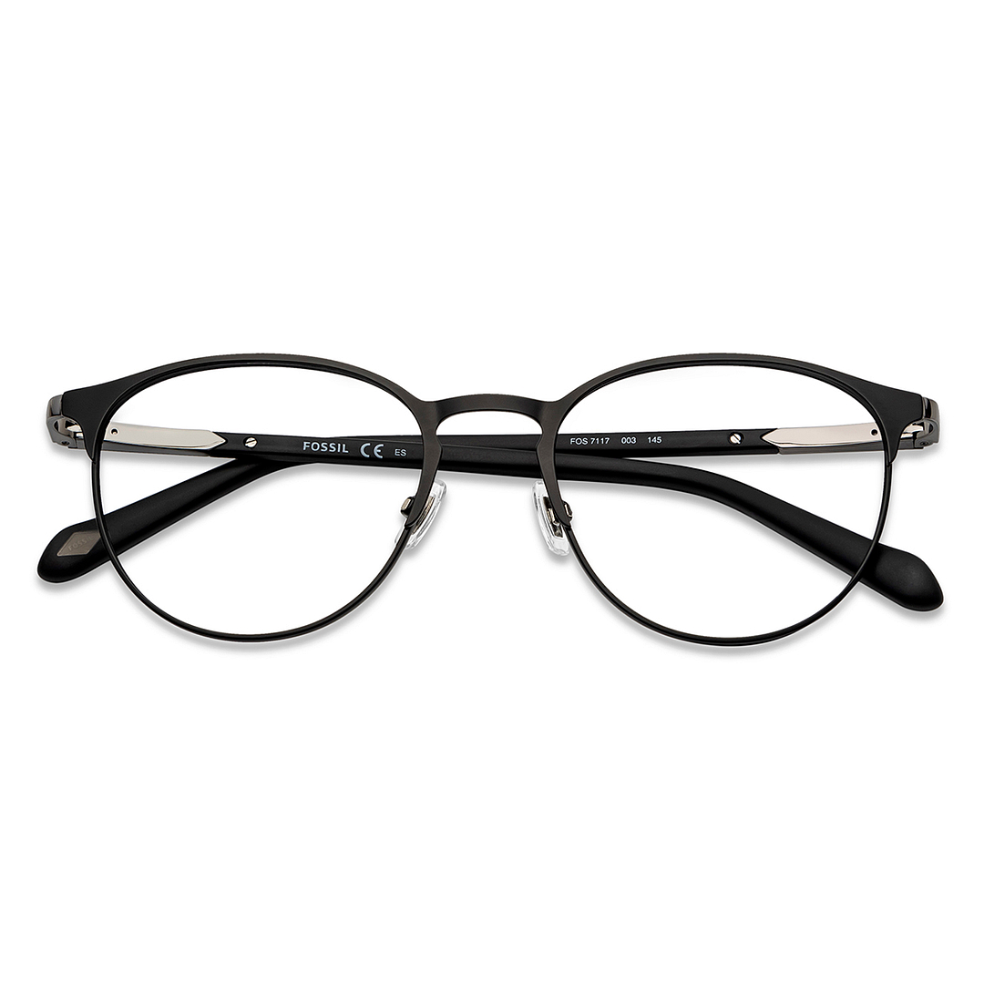 Fossil Black Full Rim Round left side