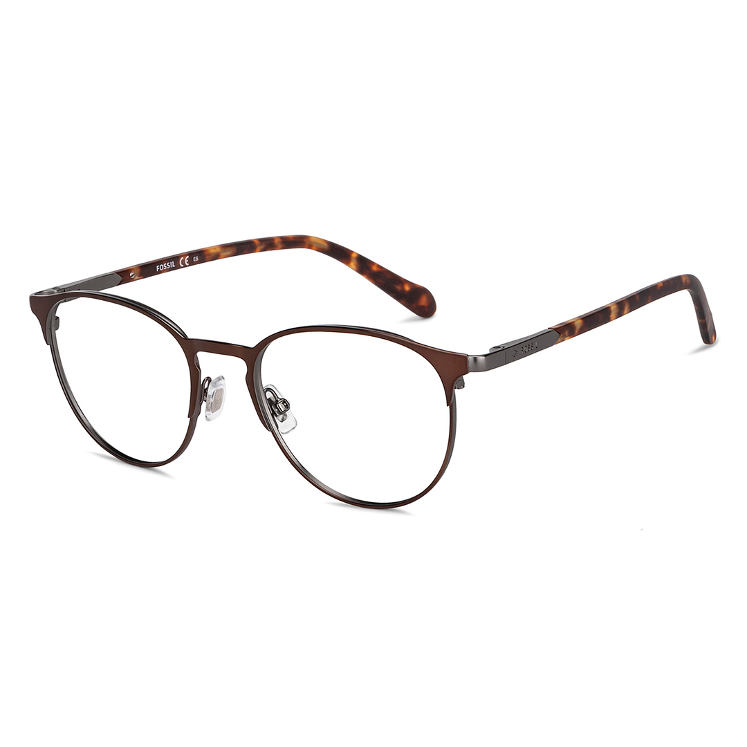 Fossil Light Brown Full Rim Round right side