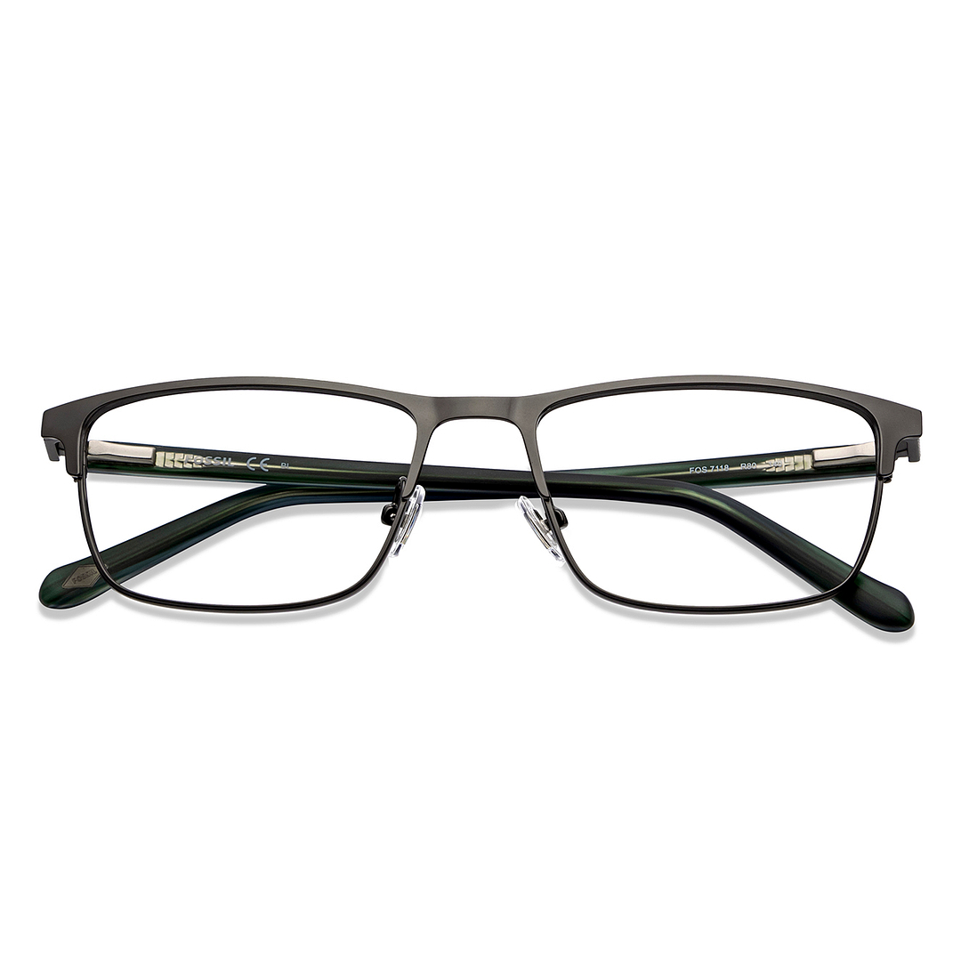 Fossil Mid Gunmetal Full Rim Rectangle right side