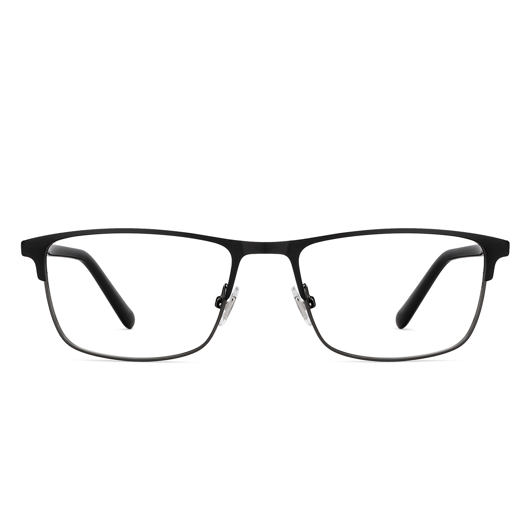 Fossil Dark Gunmetal Full Rim Rectangle right side