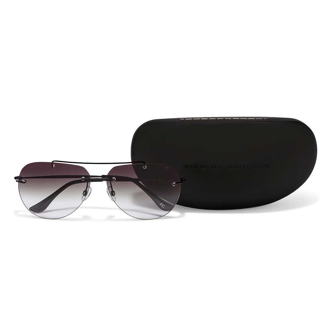 French Connection Black Aviator Sunglasses Amazon.com: French Connection Women main image 2