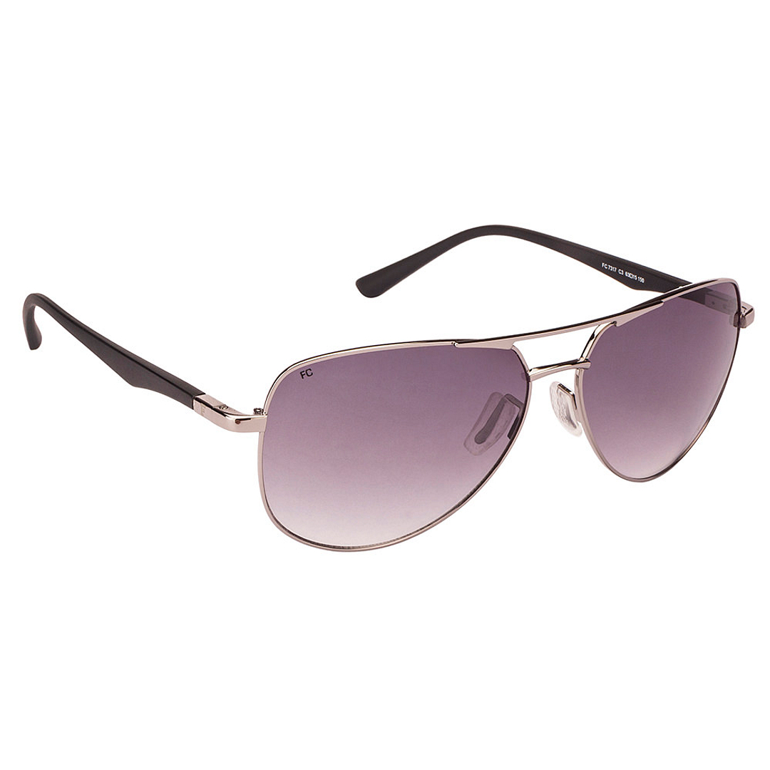 French Connection Mid Gunmetal Full Rim Aviator left side