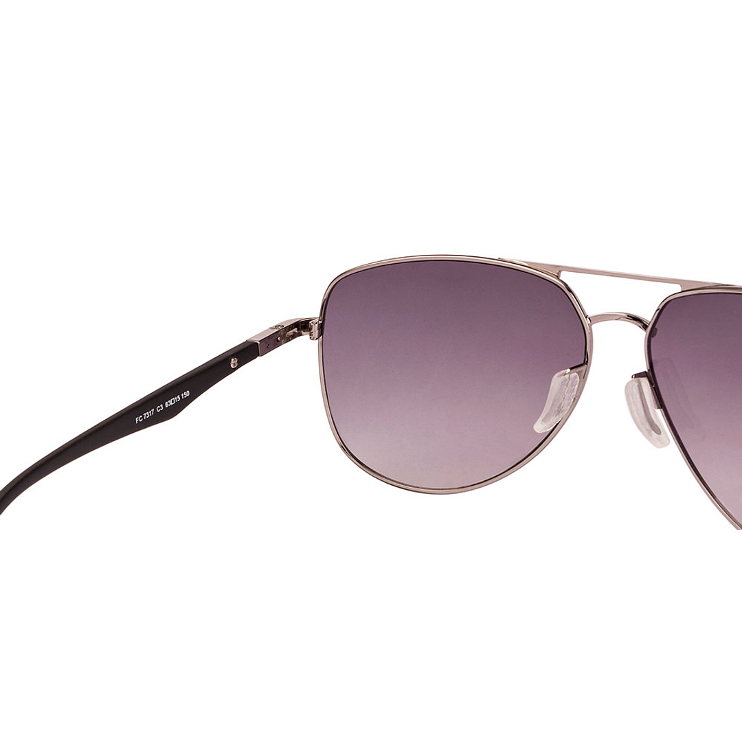 French Connection Mid Gunmetal Full Rim Aviator left side