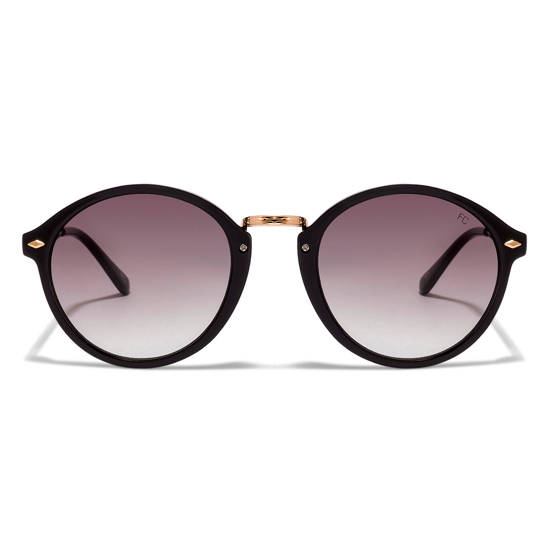 French Connection Gold Full Rim Round left side