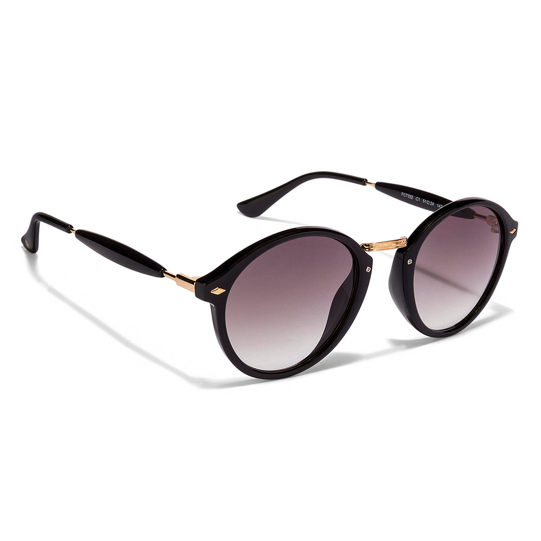 French Connection Gold Full Rim Round left side