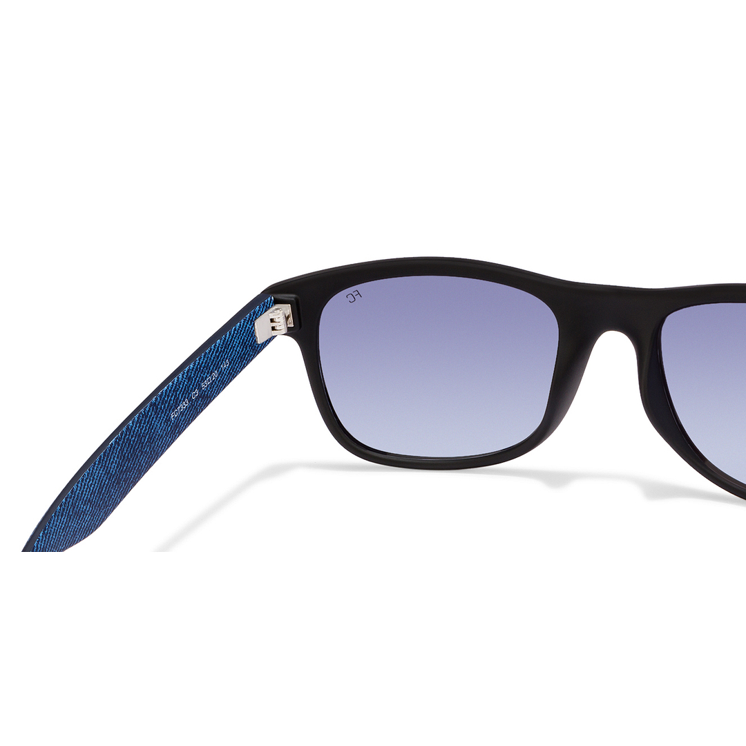 French Connection Black Full Rim Square left side