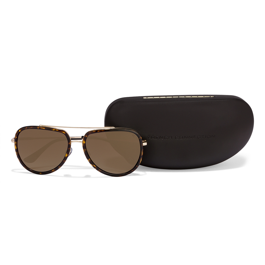 Buy French Connection DU FC7358 Medium Size-58 Gold Tortoise Gold