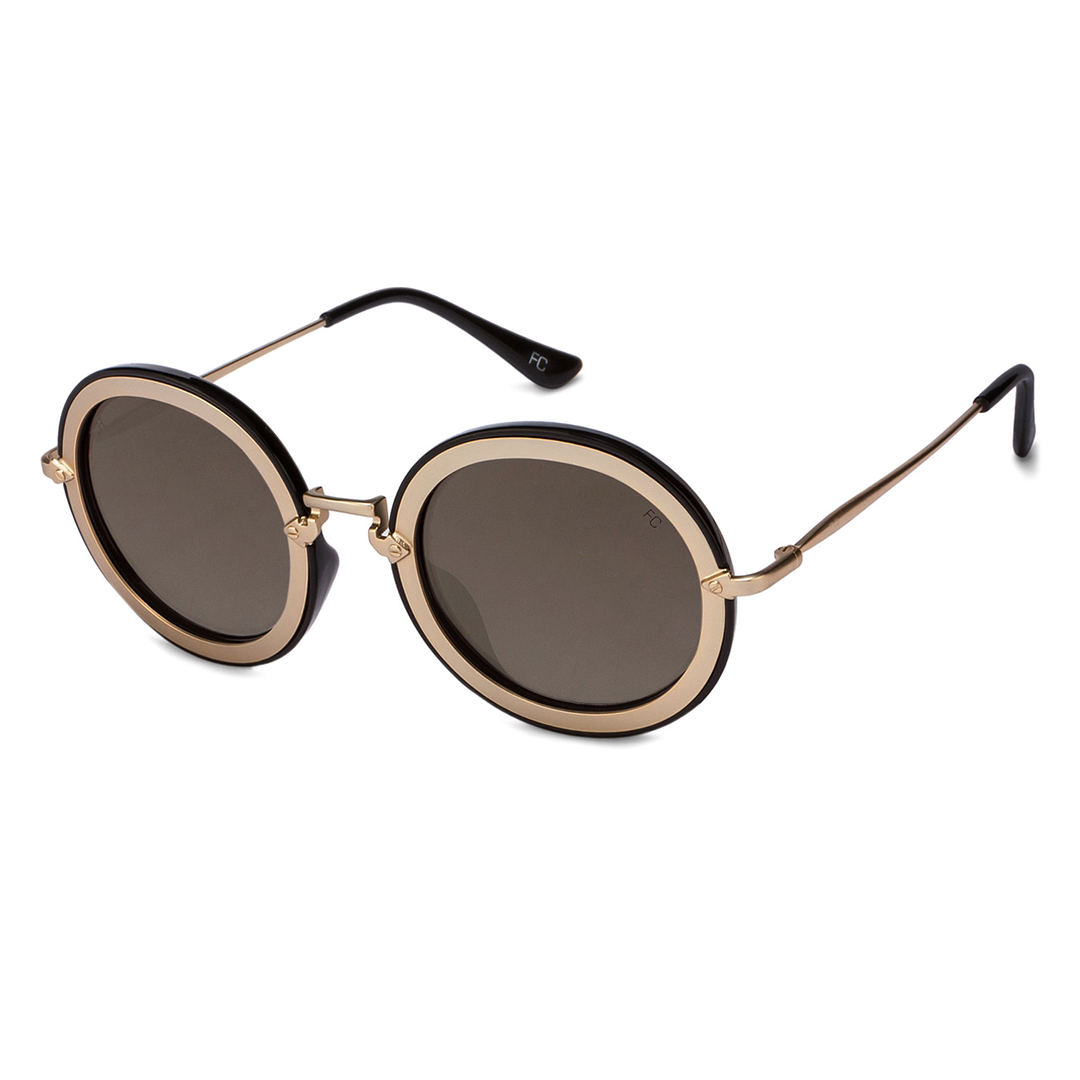 French Connection Gold Full Rim Round right side