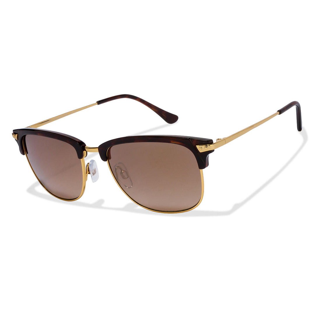 French Connection Golden Brown Full Rim Clubmaster right side