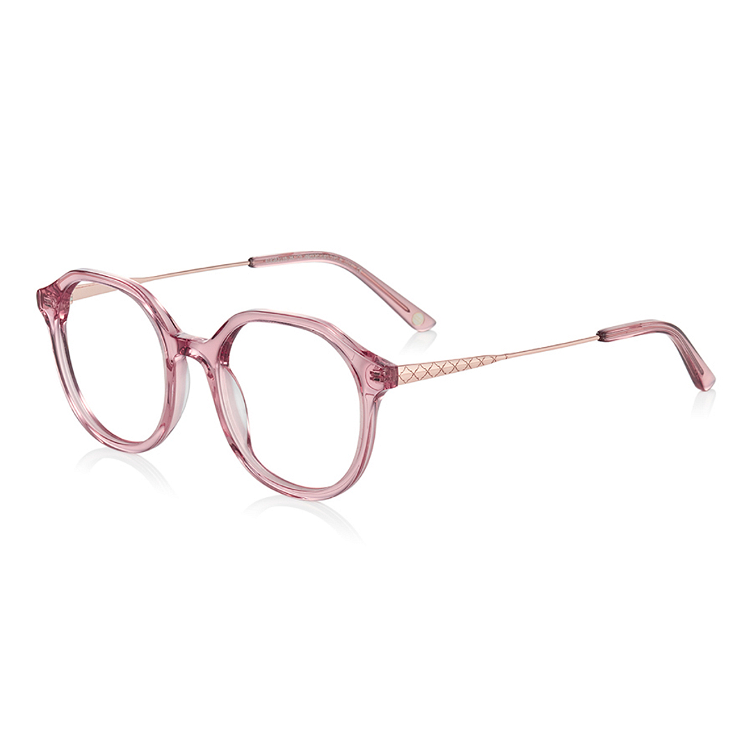 Graph Belle Pink Transparent Full Rim Polygon left side
