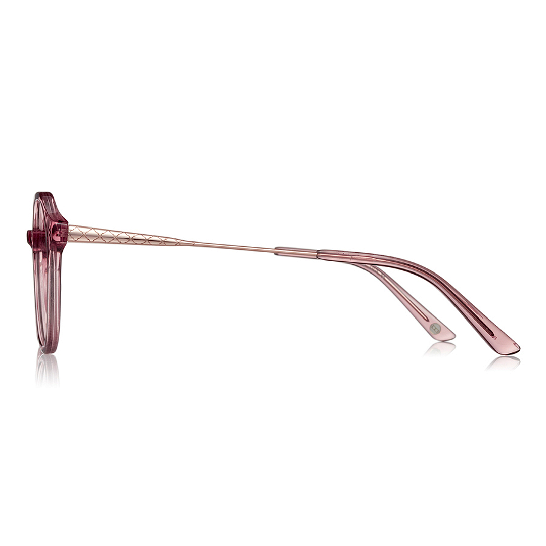 Graph Belle Pink Transparent Full Rim Polygon left side