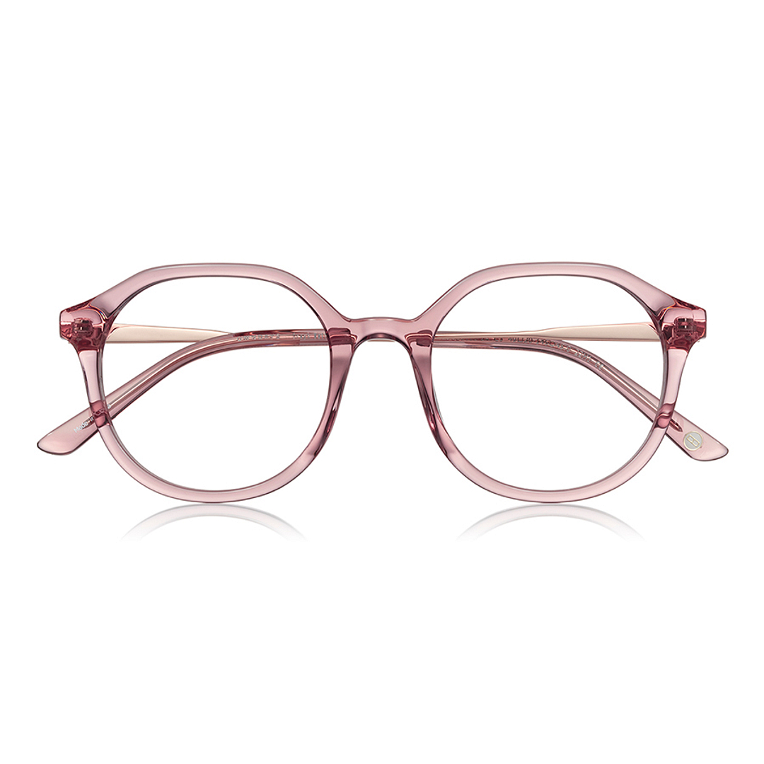 Graph Belle Pink Transparent Full Rim Polygon right side