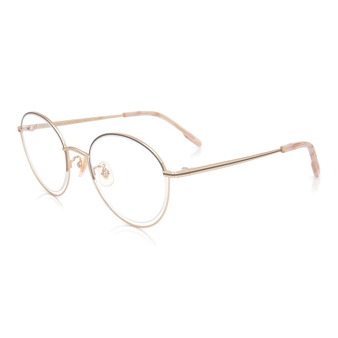 Graph Belle Light Brown Half Rim Boston left side