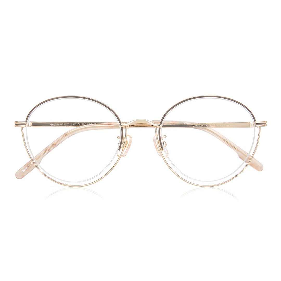 Graph Belle Light Brown Half Rim Boston right side