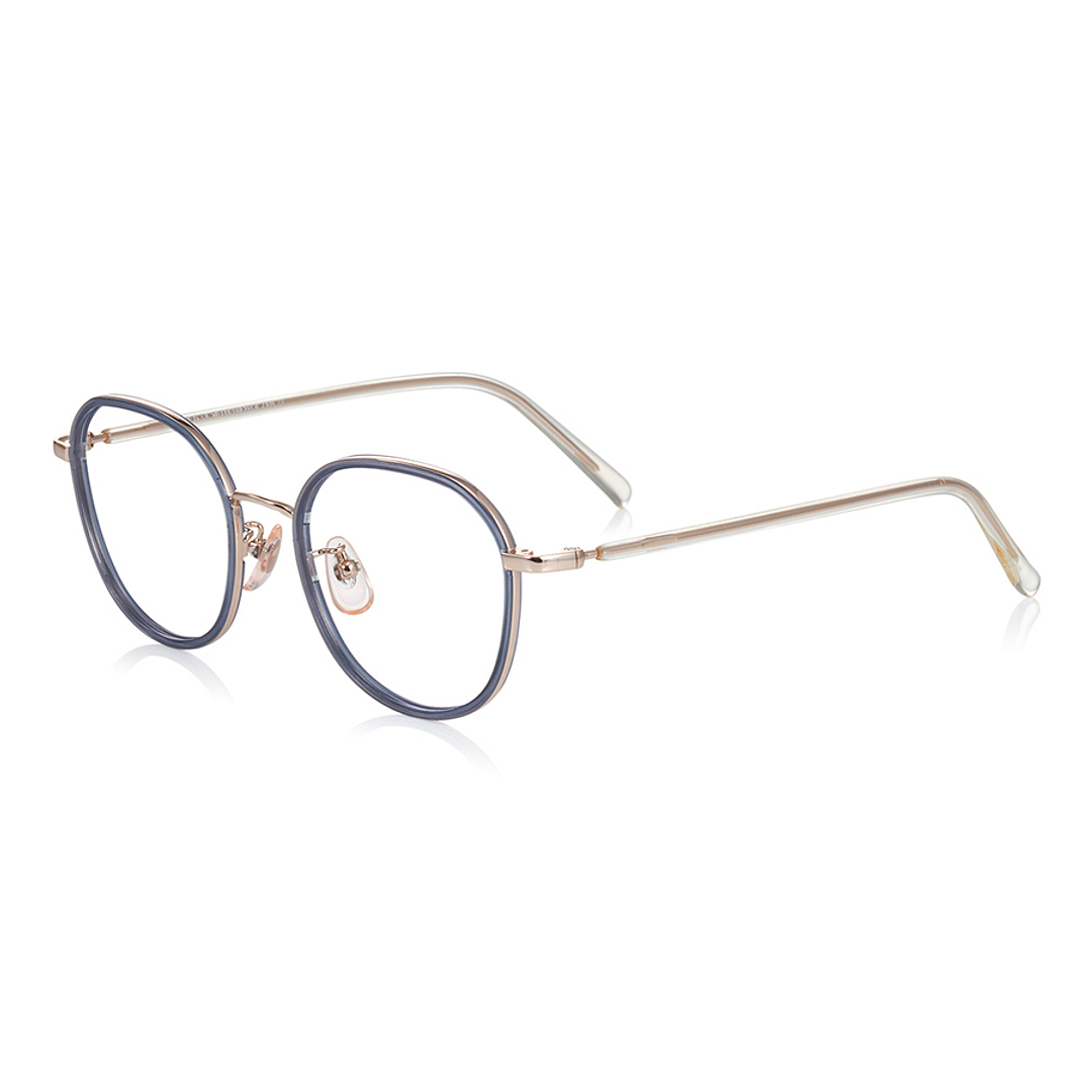 Graph Belle Navy Blue Full Rim Polygon left side