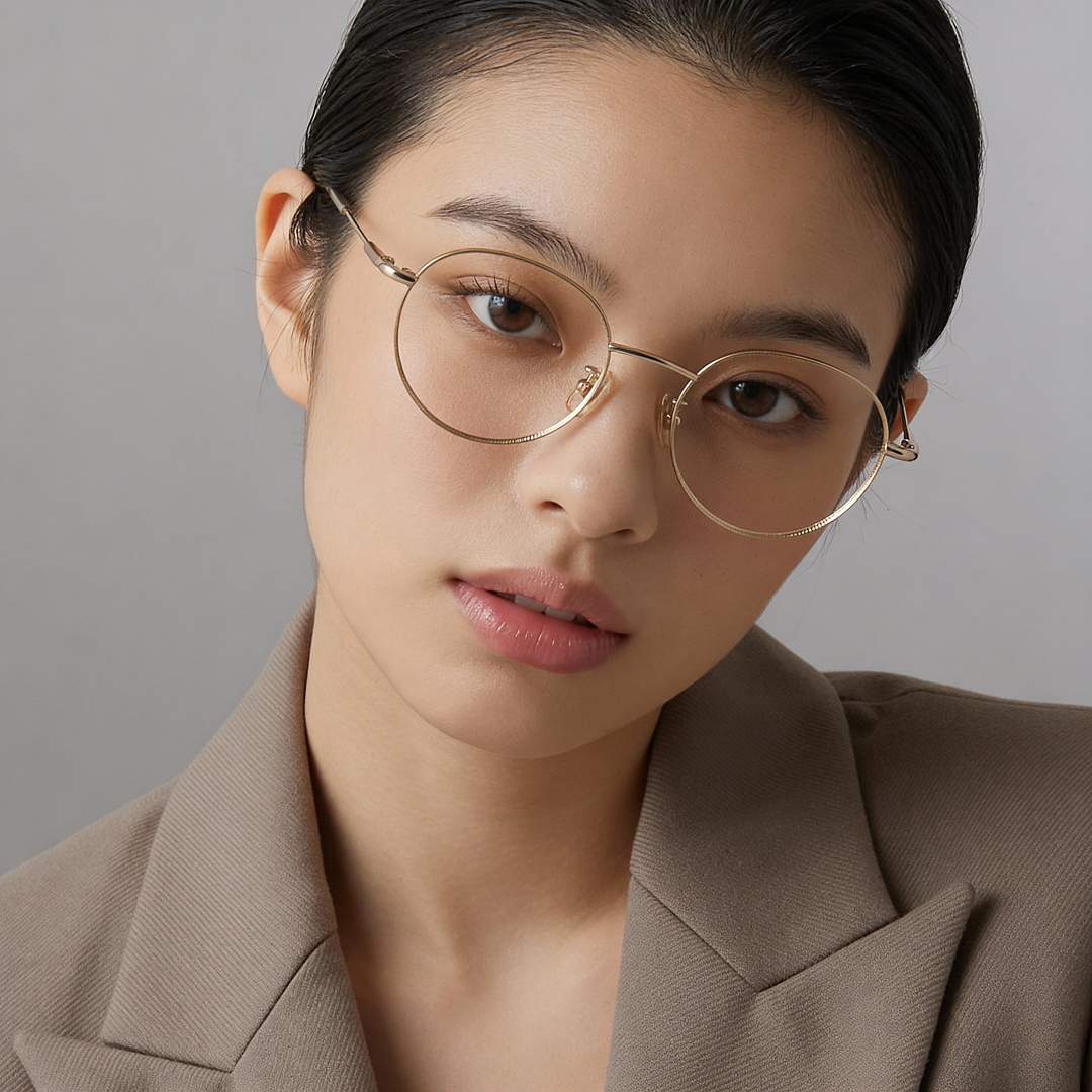 Graph Belle Gold Full Rim Boston left side