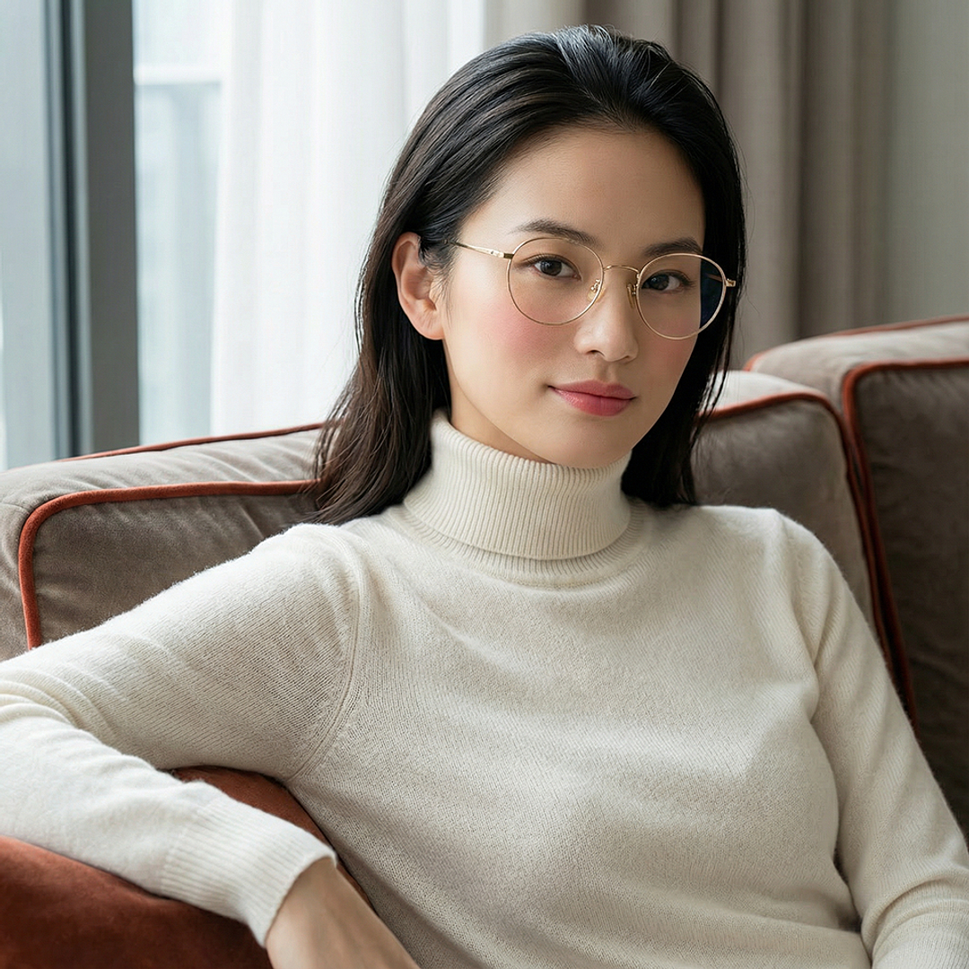 Graph Belle Gold Full Rim Boston left side