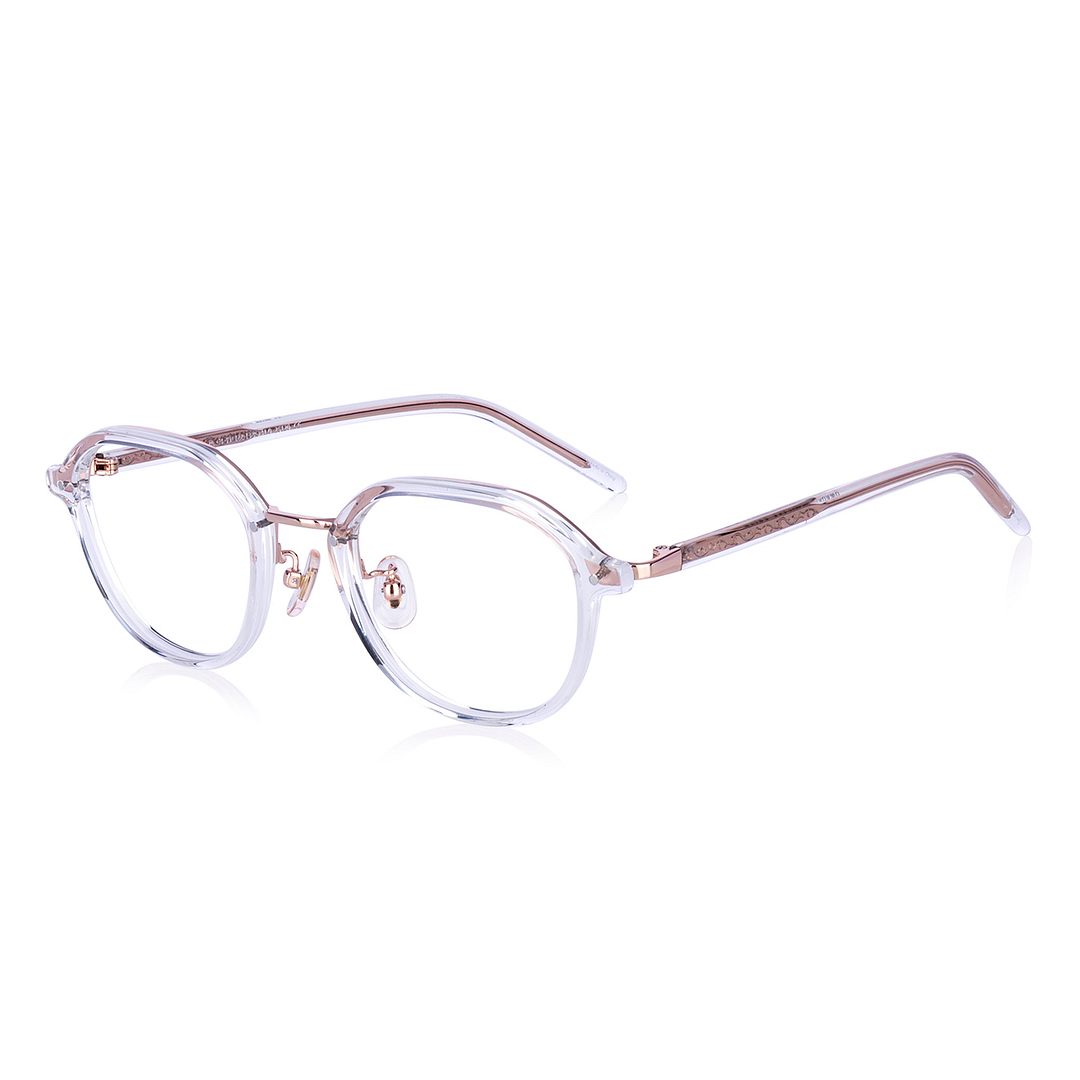 Graph Belle Crystal Transparent Full Rim Polygon left side
