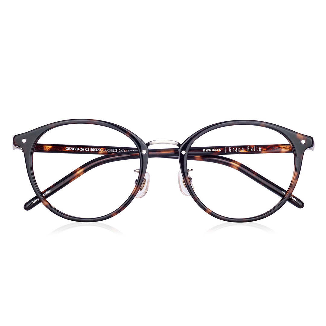 Graph Belle Light Brown Full Rim Boston left side
