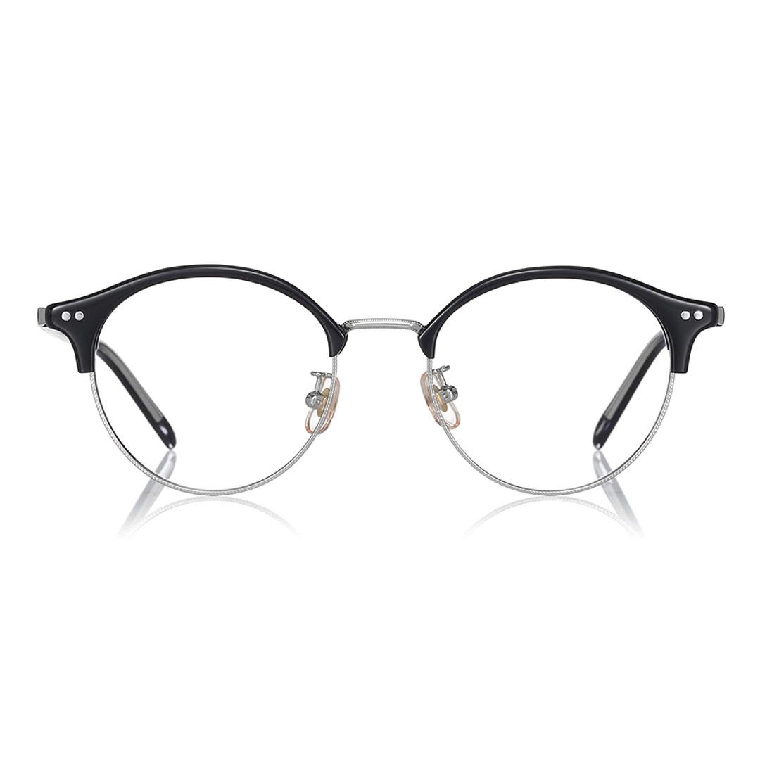 Graph Belle Black Half Rim Browline right side