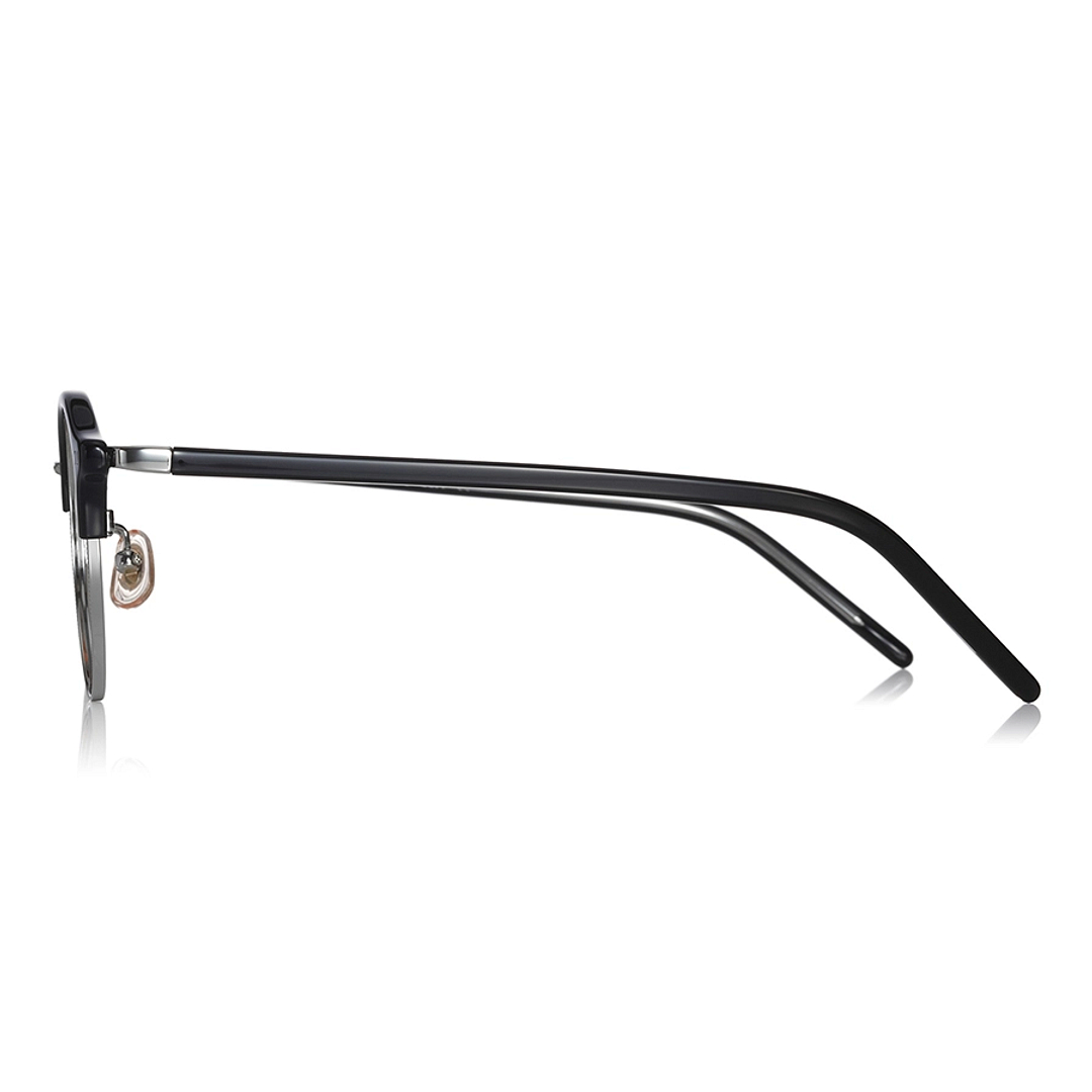 Graph Belle Black Half Rim Browline left side