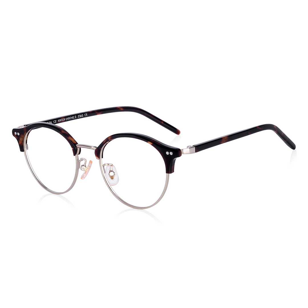 Graph Belle Light Brown Half Rim Boston left side