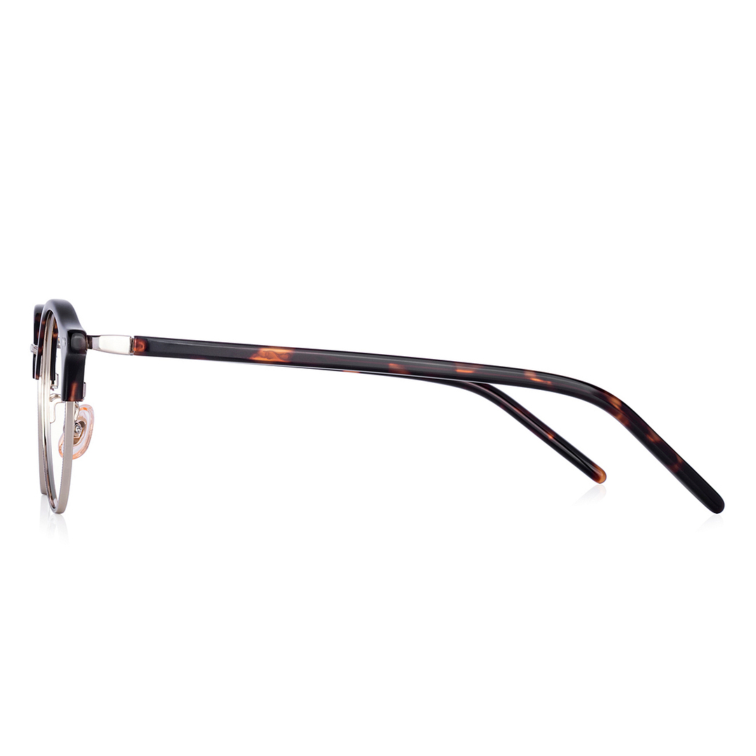 Graph Belle Light Brown Half Rim Boston left side