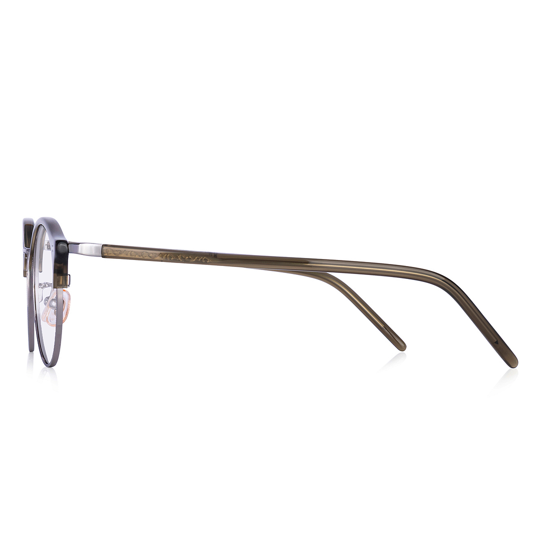 Graph Belle Tan Brown Half Rim Browline right side