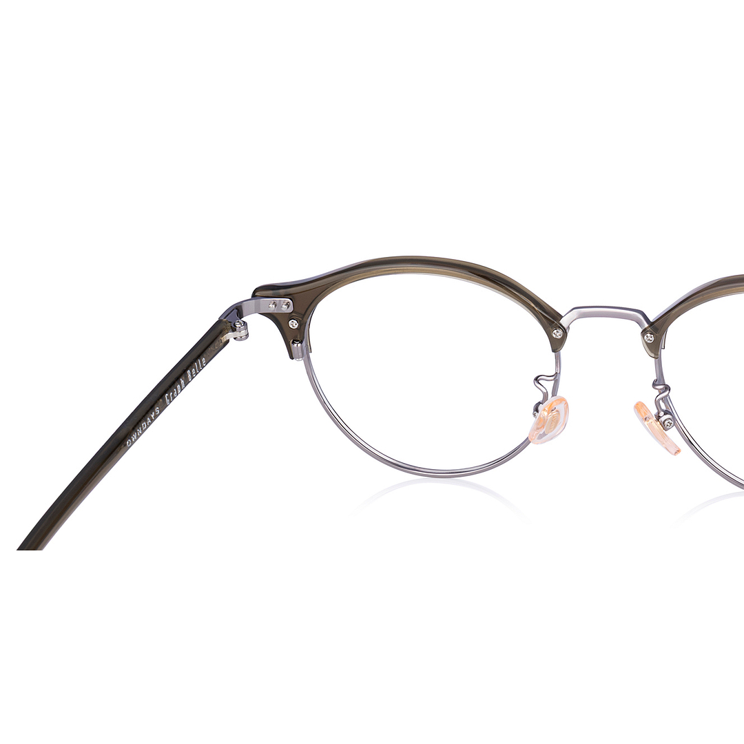 Graph Belle Tan Brown Half Rim Browline left side