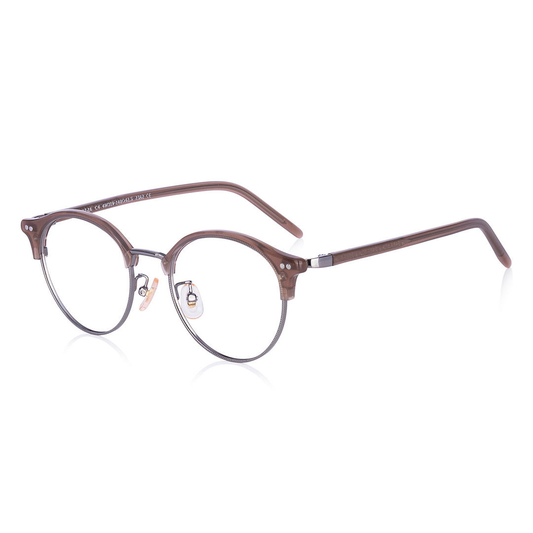 Graph Belle Dark Brown Half Rim Boston left side