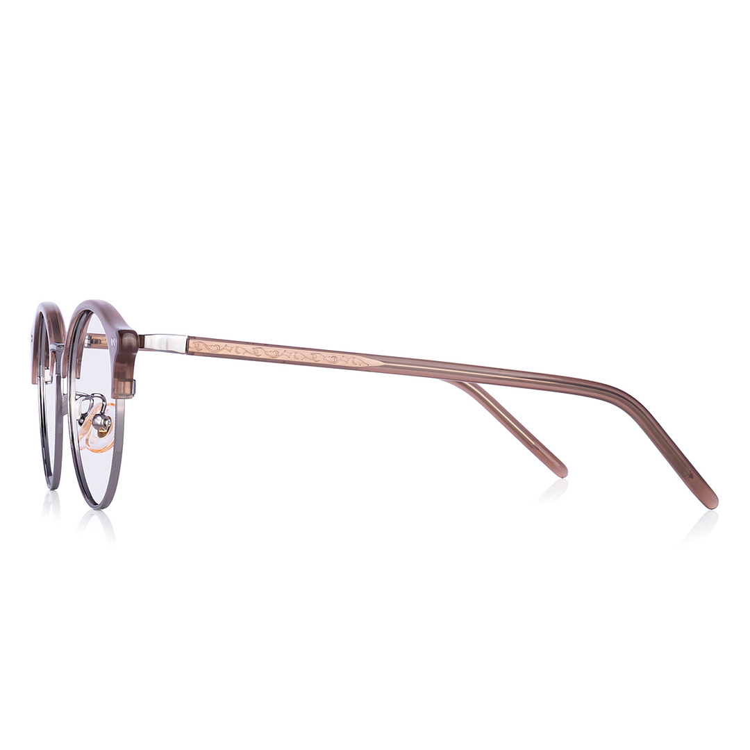 Graph Belle Dark Brown Half Rim Boston left side