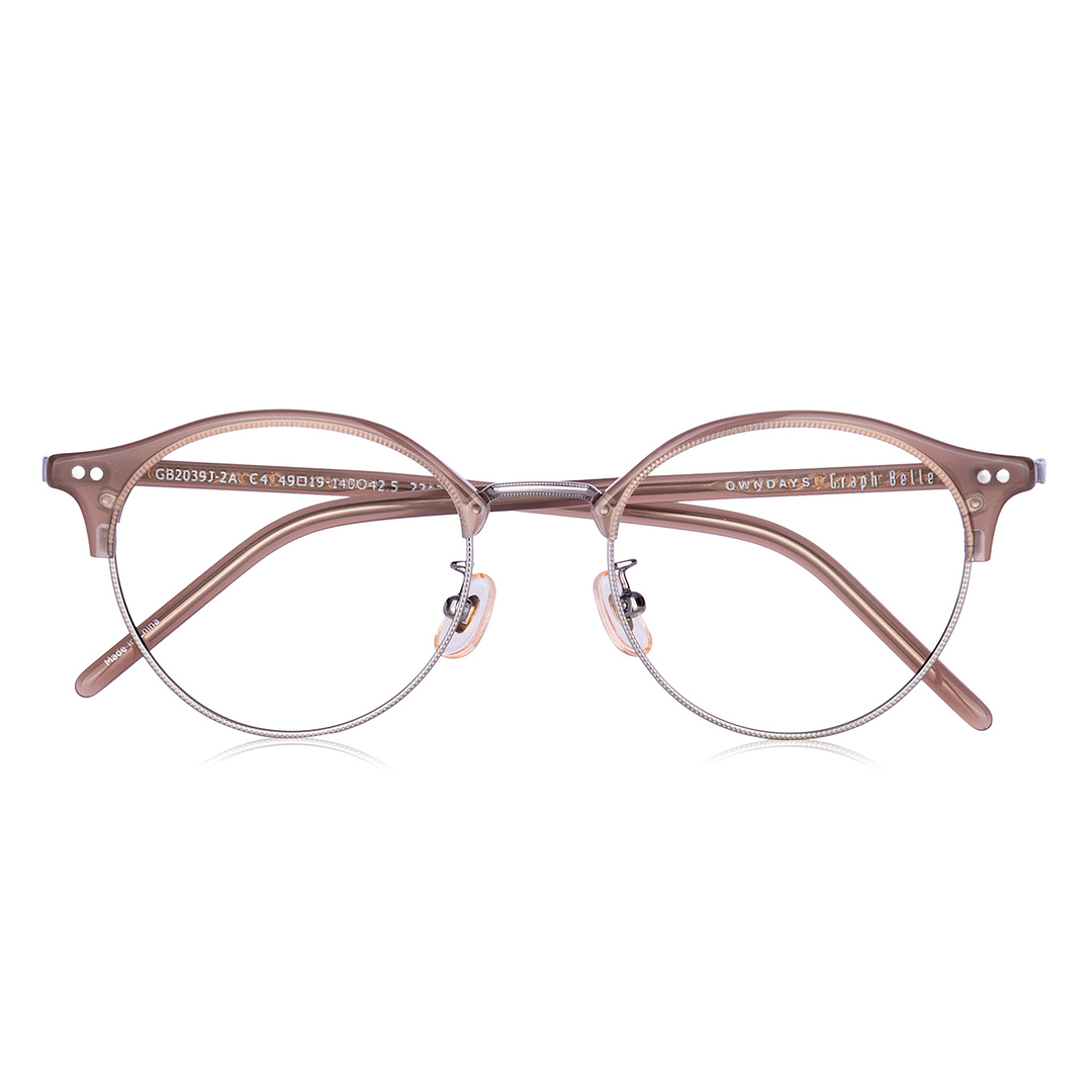 Graph Belle Dark Brown Half Rim Boston left side