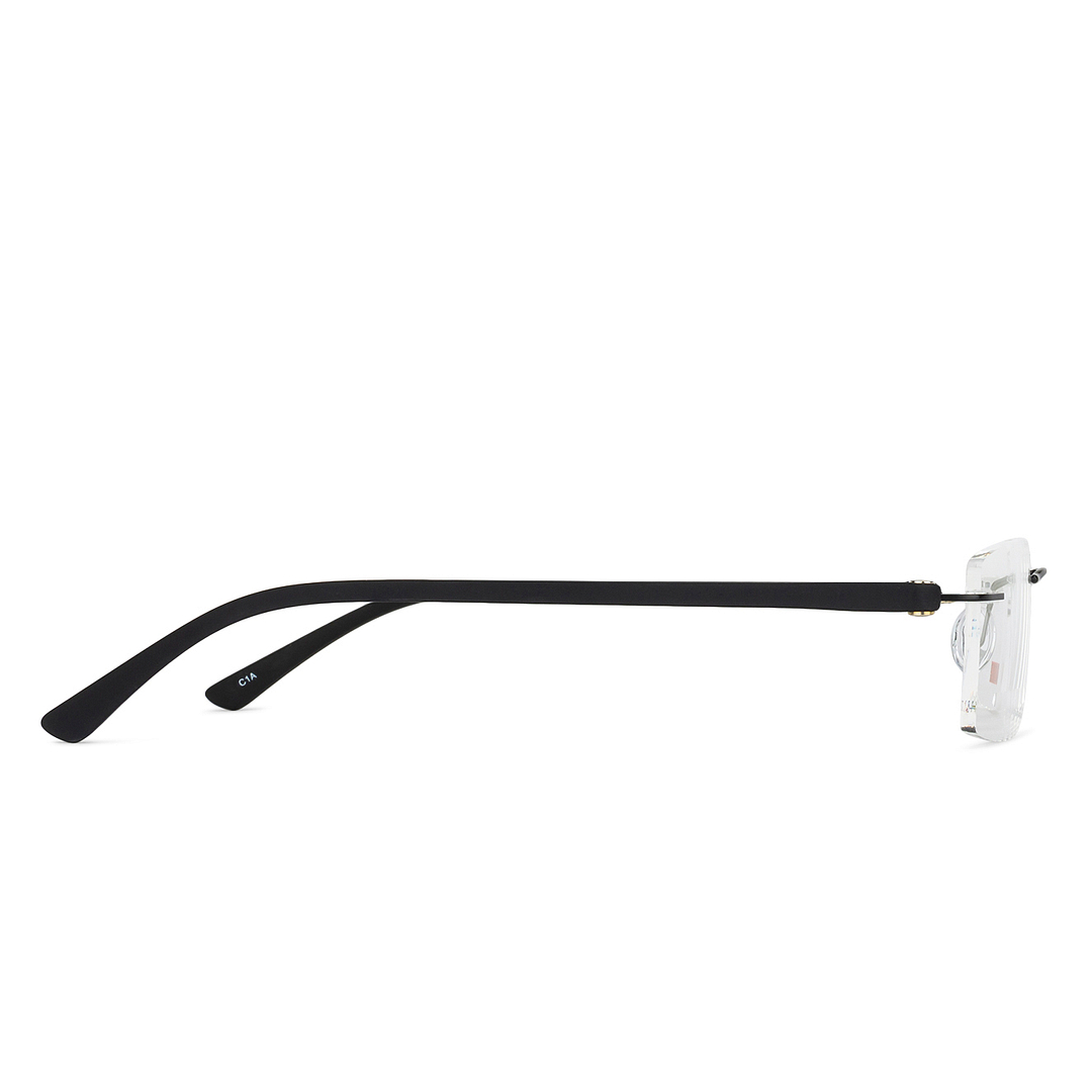 BRANDED Black Rimless Rectangle right side