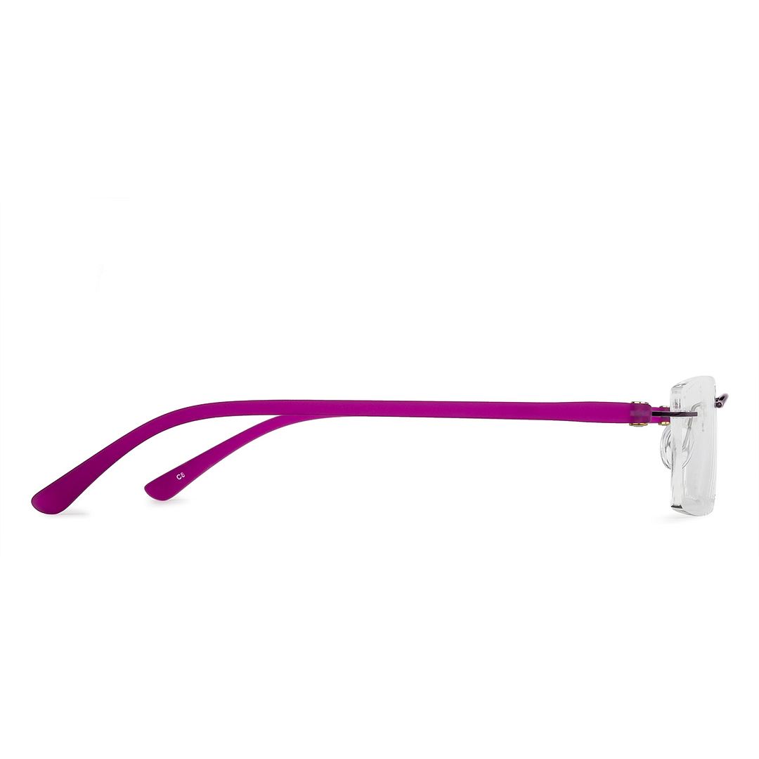 Lenskart Air Online Purple Rimless Rectangle right side