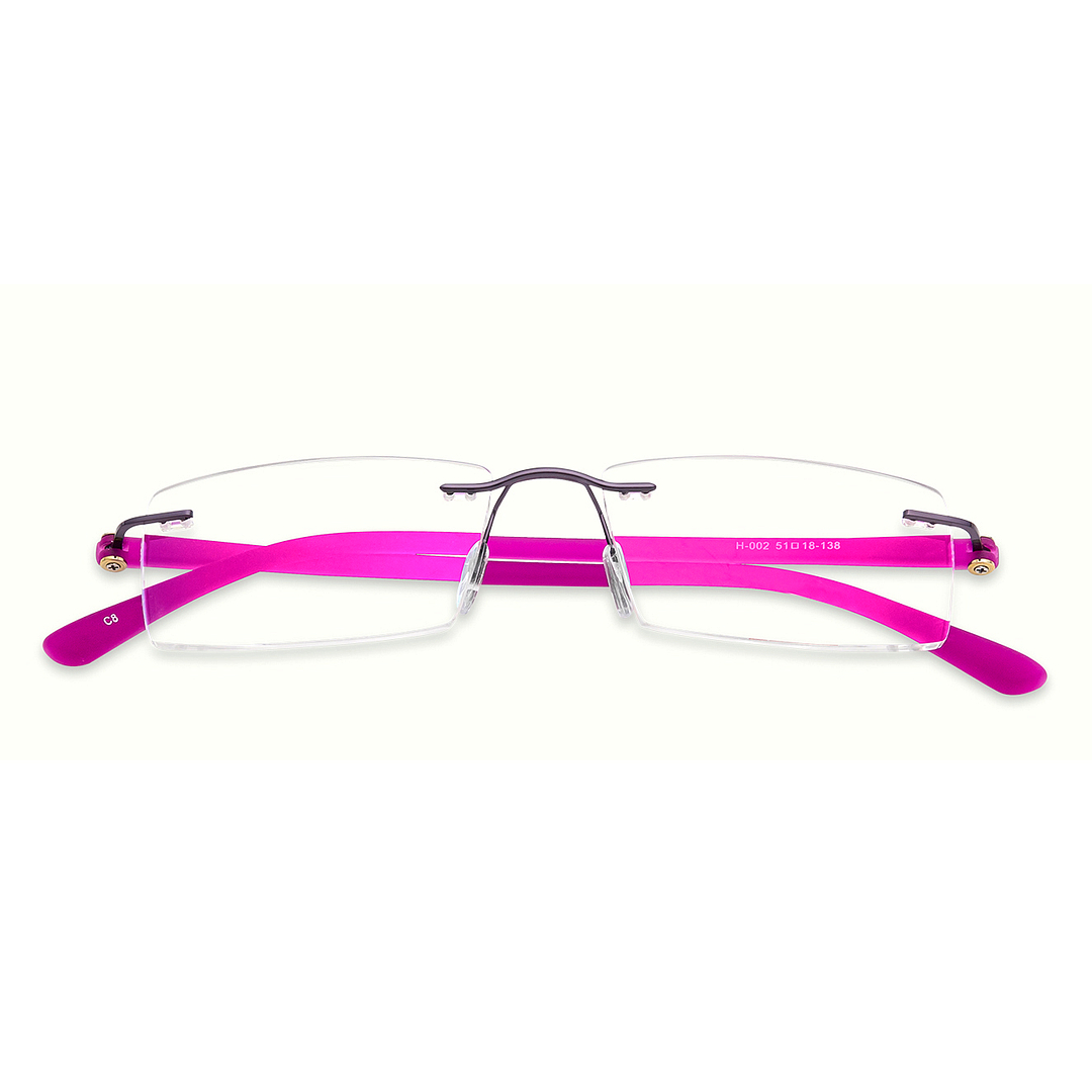 Lenskart Air Online Purple Rimless Rectangle right side