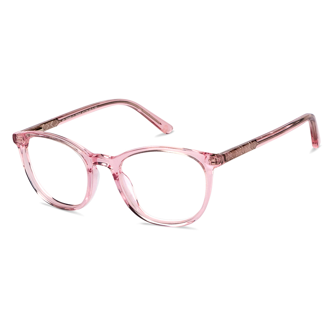 Hooper Online Pink Transparent Full Rim Round right side