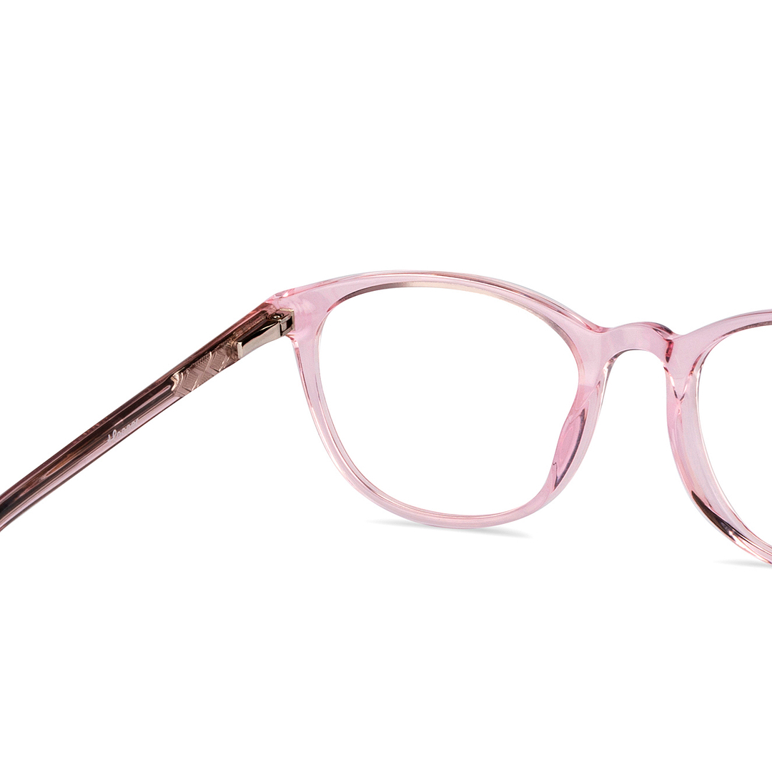 Hooper Online Pink Transparent Full Rim Round right side