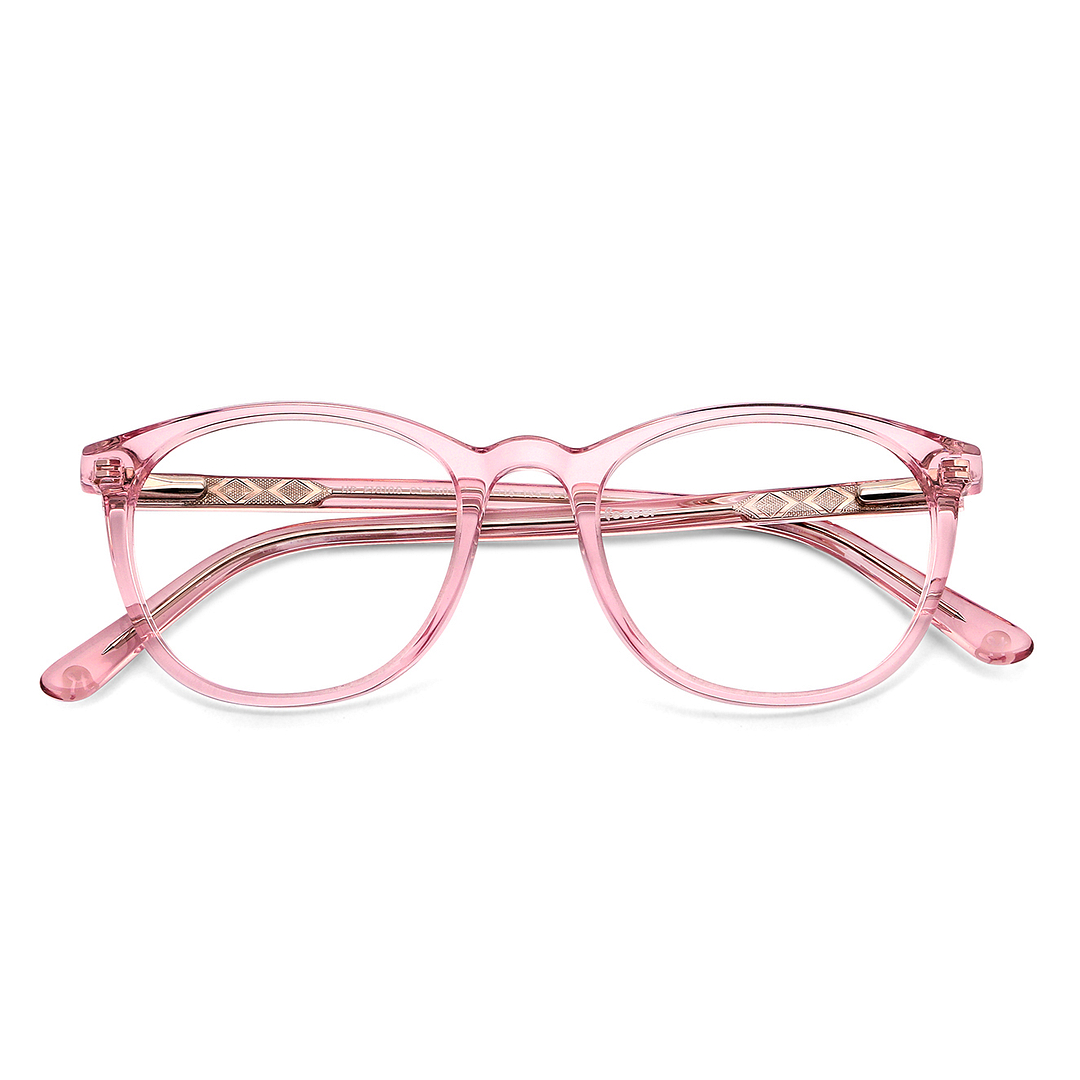 Hooper Online Pink Transparent Full Rim Round left side