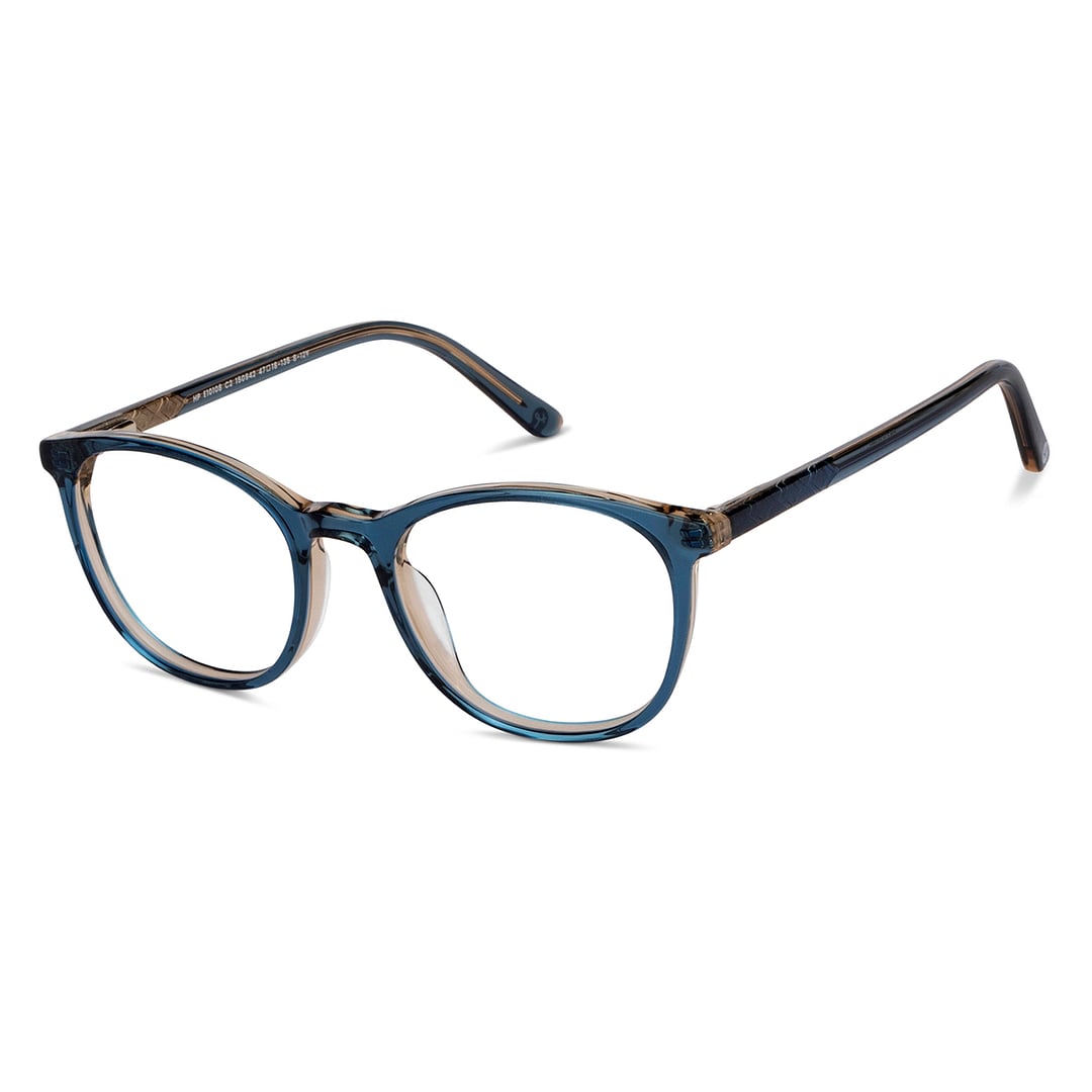 Hooper Online Blue Transparent Full Rim Round right side