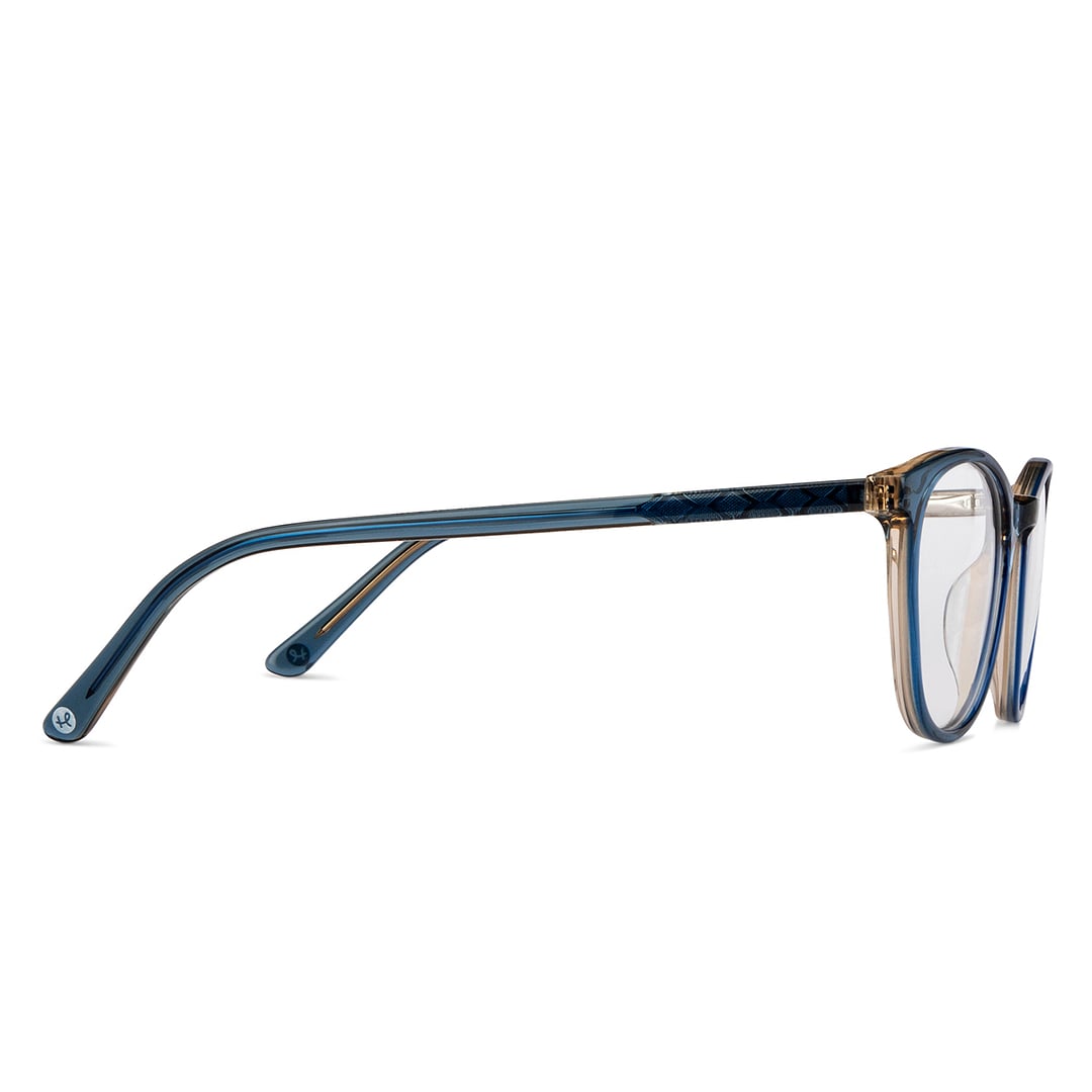 Hooper Online Blue Transparent Full Rim Round left side