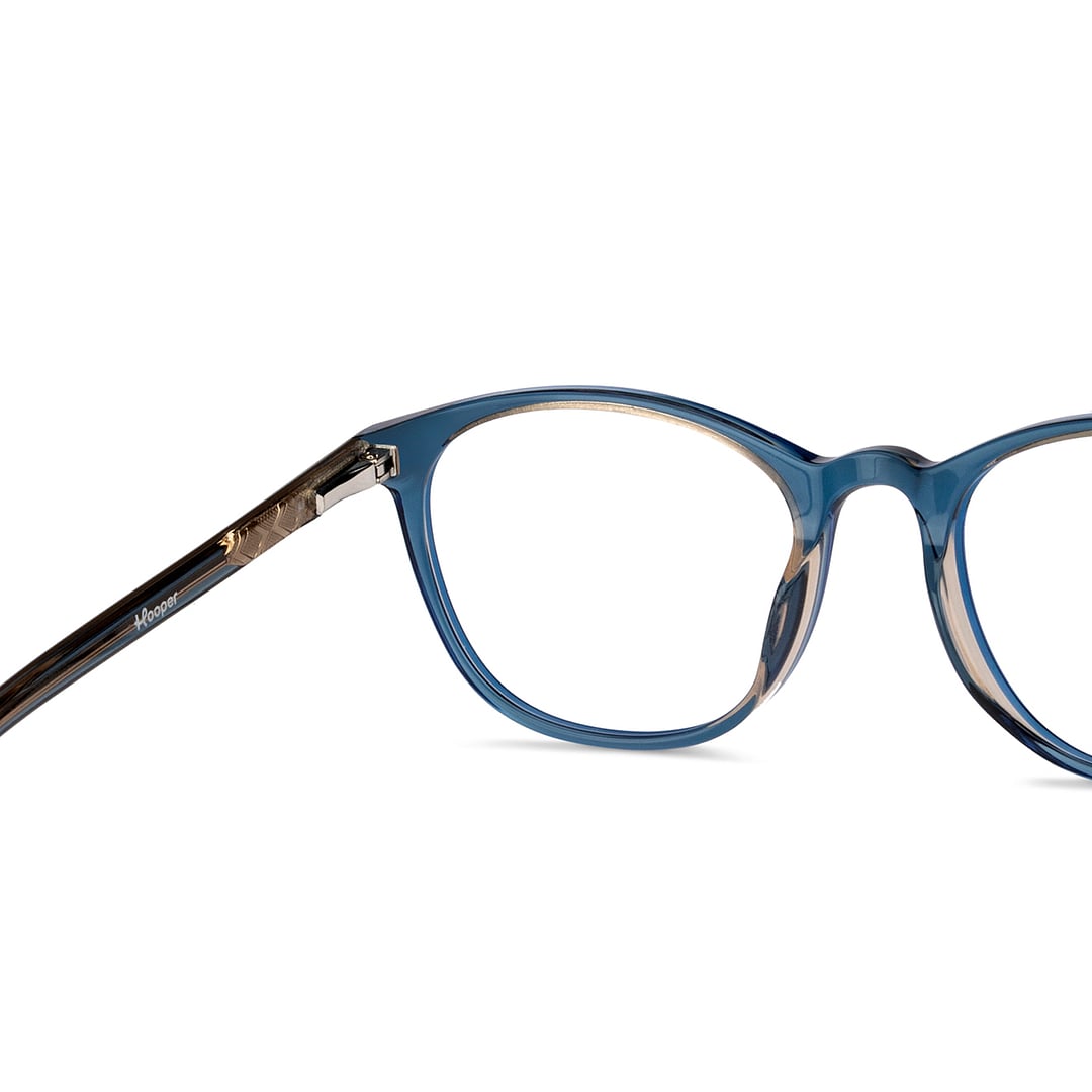 Hooper Online Blue Transparent Full Rim Round right side