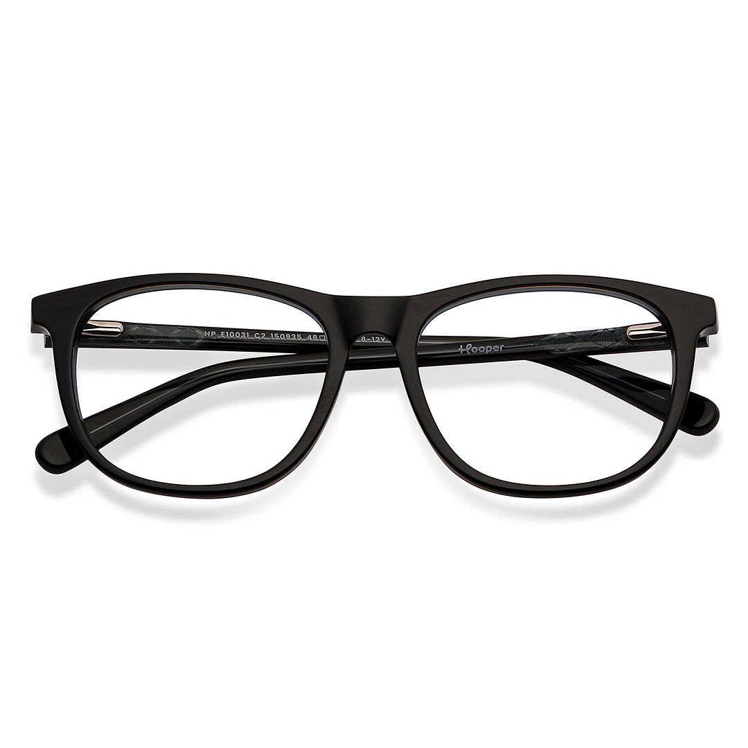 Hooper Online Black Full Rim Rectangle left side