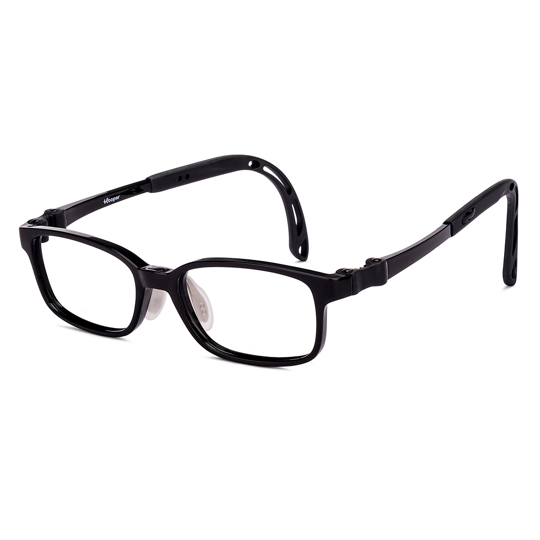 Hooper Black Full Rim Rectangle left side