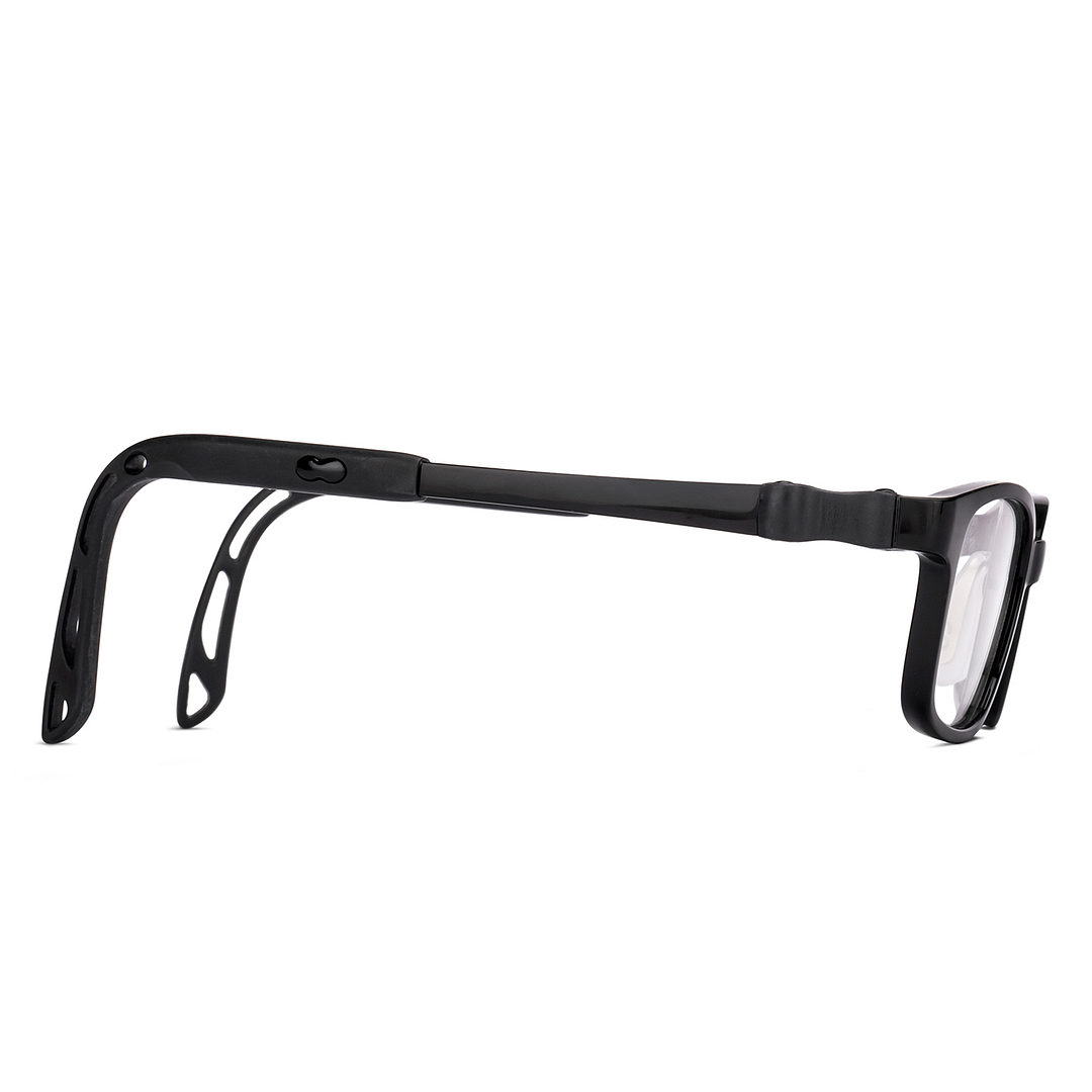 Hooper Black Full Rim Rectangle left side