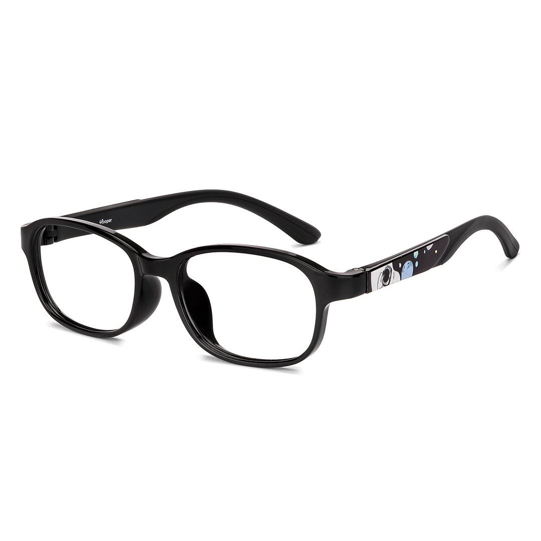 Hooper Black Full Rim Rectangle left side