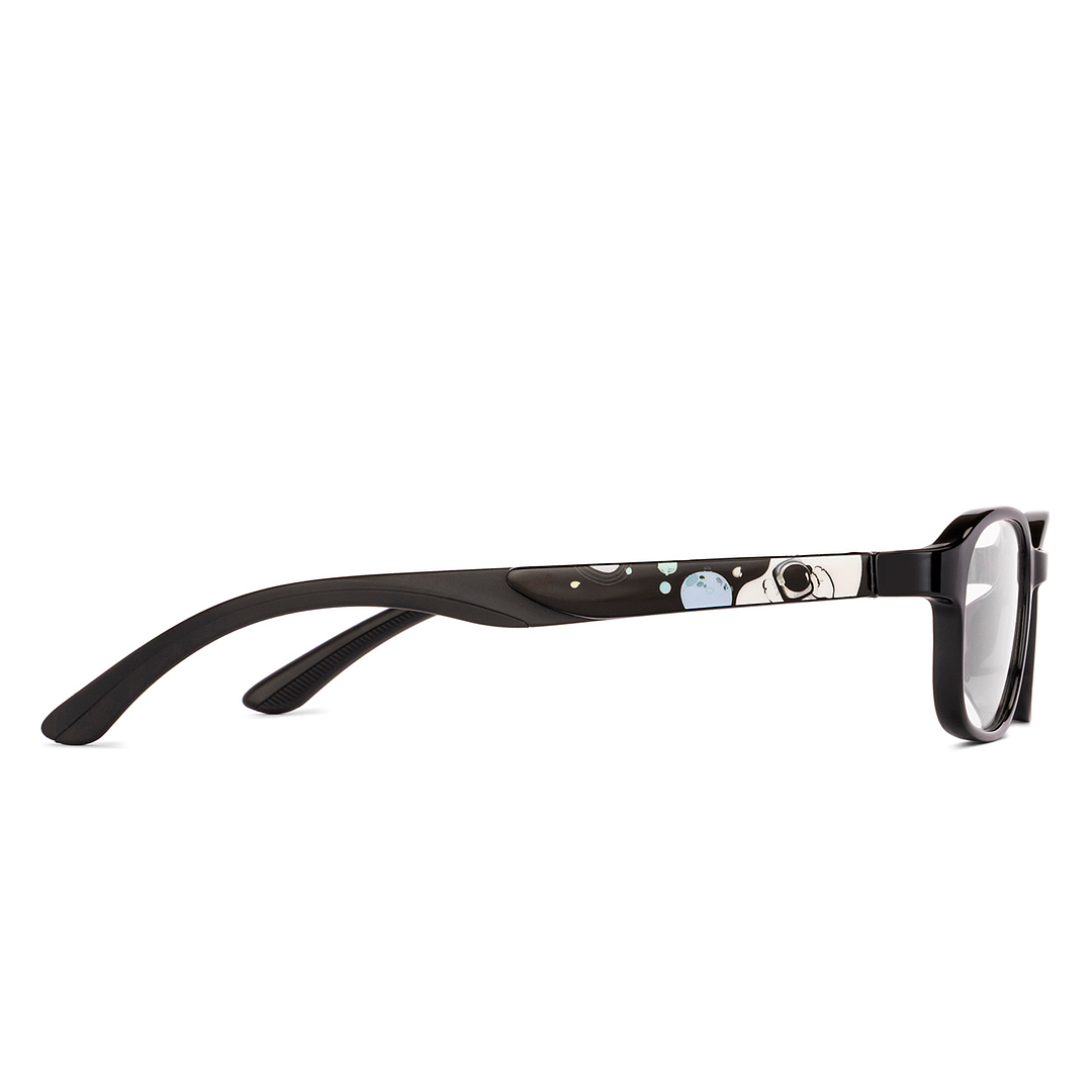 Hooper Black Full Rim Rectangle left side