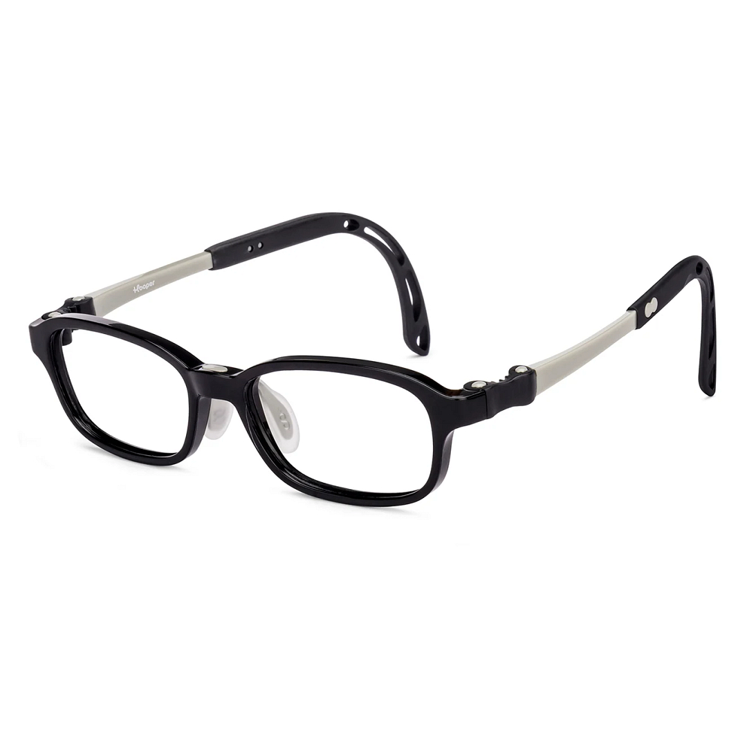 Hooper Black Full Rim Rectangle left side