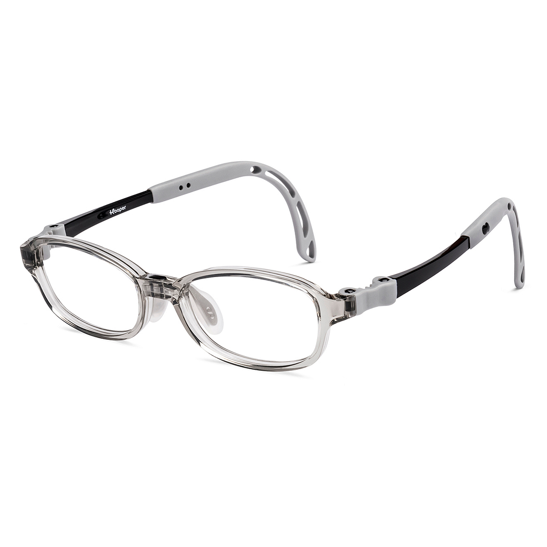 Hooper Gray Transparent Full Rim Rectangle left side